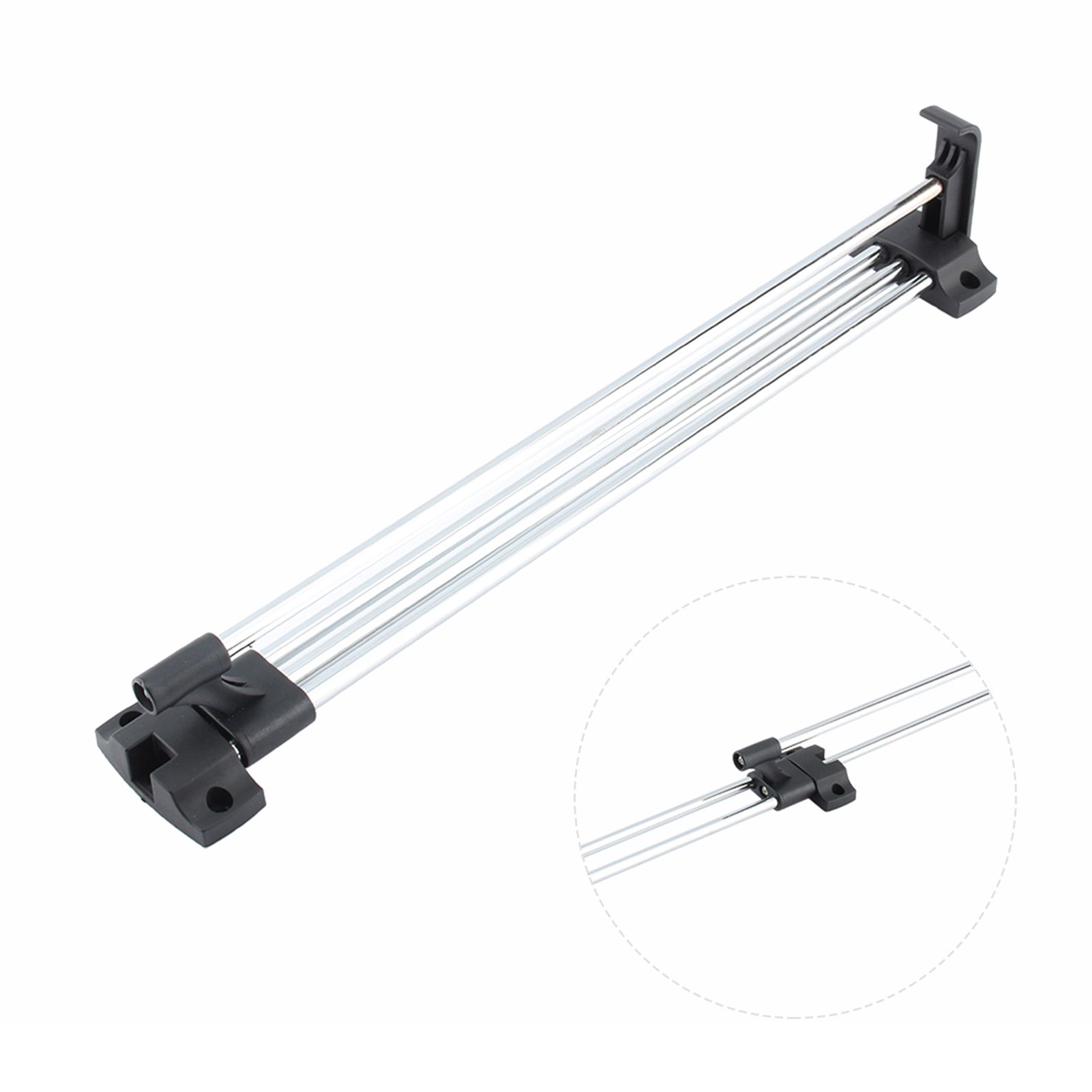 Wardrobe Chrome Pull Out Retractable Wardrobe Clothes Hanger Rail Towel Coat view 11