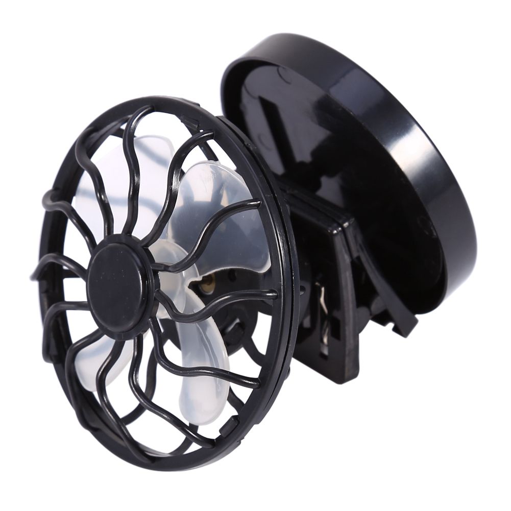 Electric Mini Clip on Solar Fan Air Conditioner Cooling Cell Fan Travel view 7