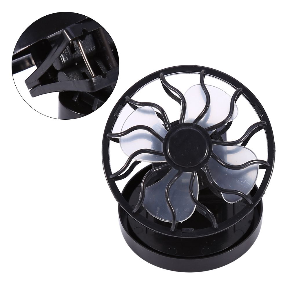 Electric Mini Clip on Solar Fan Air Conditioner Cooling Cell Fan Travel view 10