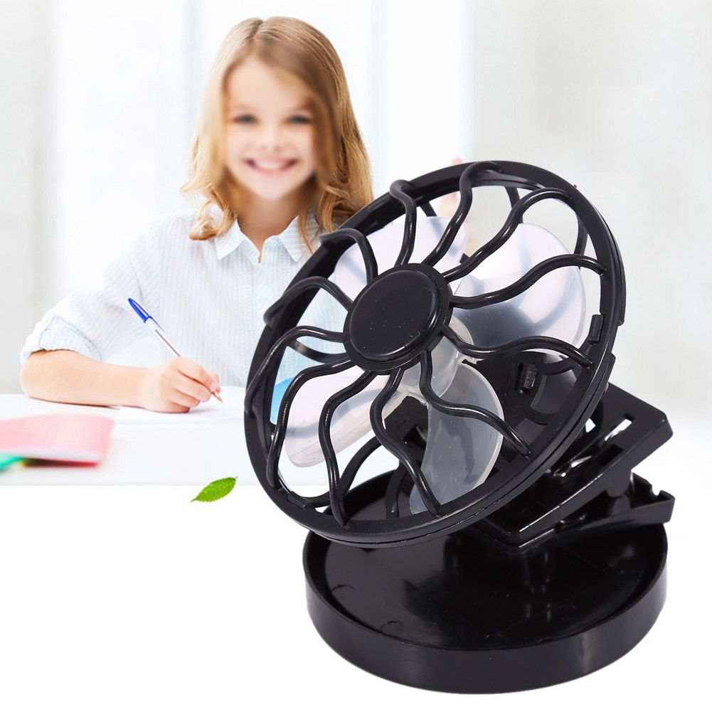 Electric Mini Clip on Solar Fan Air Conditioner Cooling Cell Fan Travel view 11