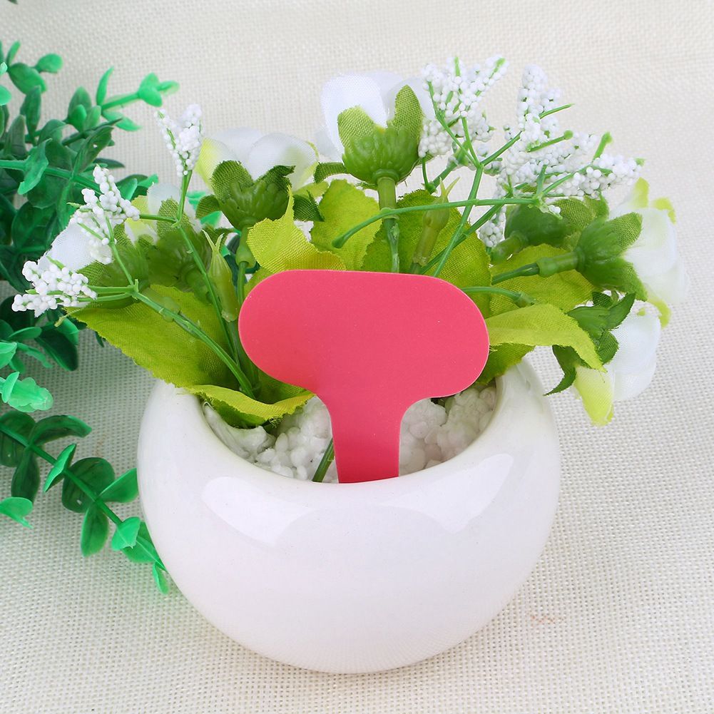 100pcs Garden Tags Plastic Plant TShape Tags Markers Nursery Garden Labels view 5