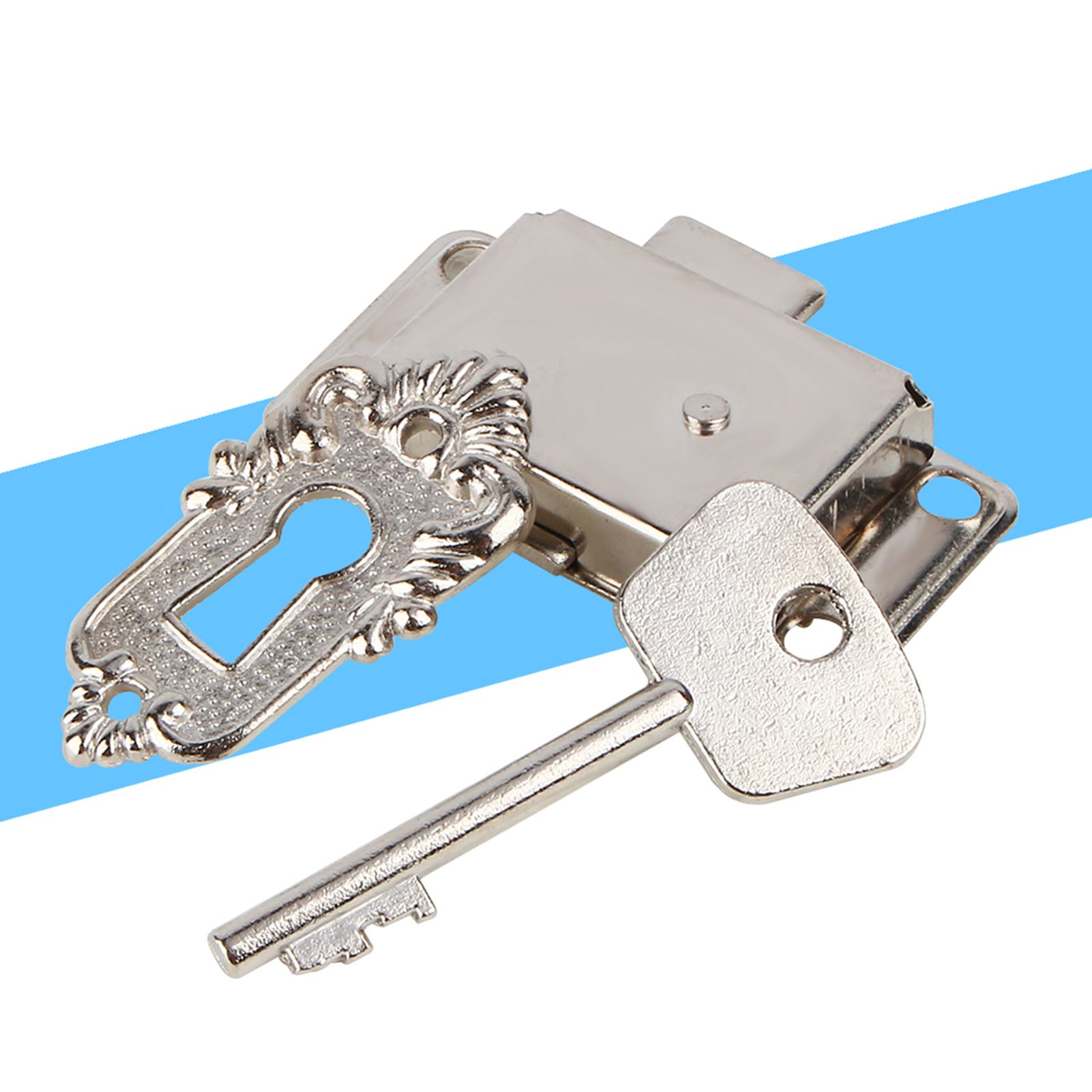 Antique Classical Drawer Cabinet Wardrobe Cupboard Gate Door Lock Key JS view 4