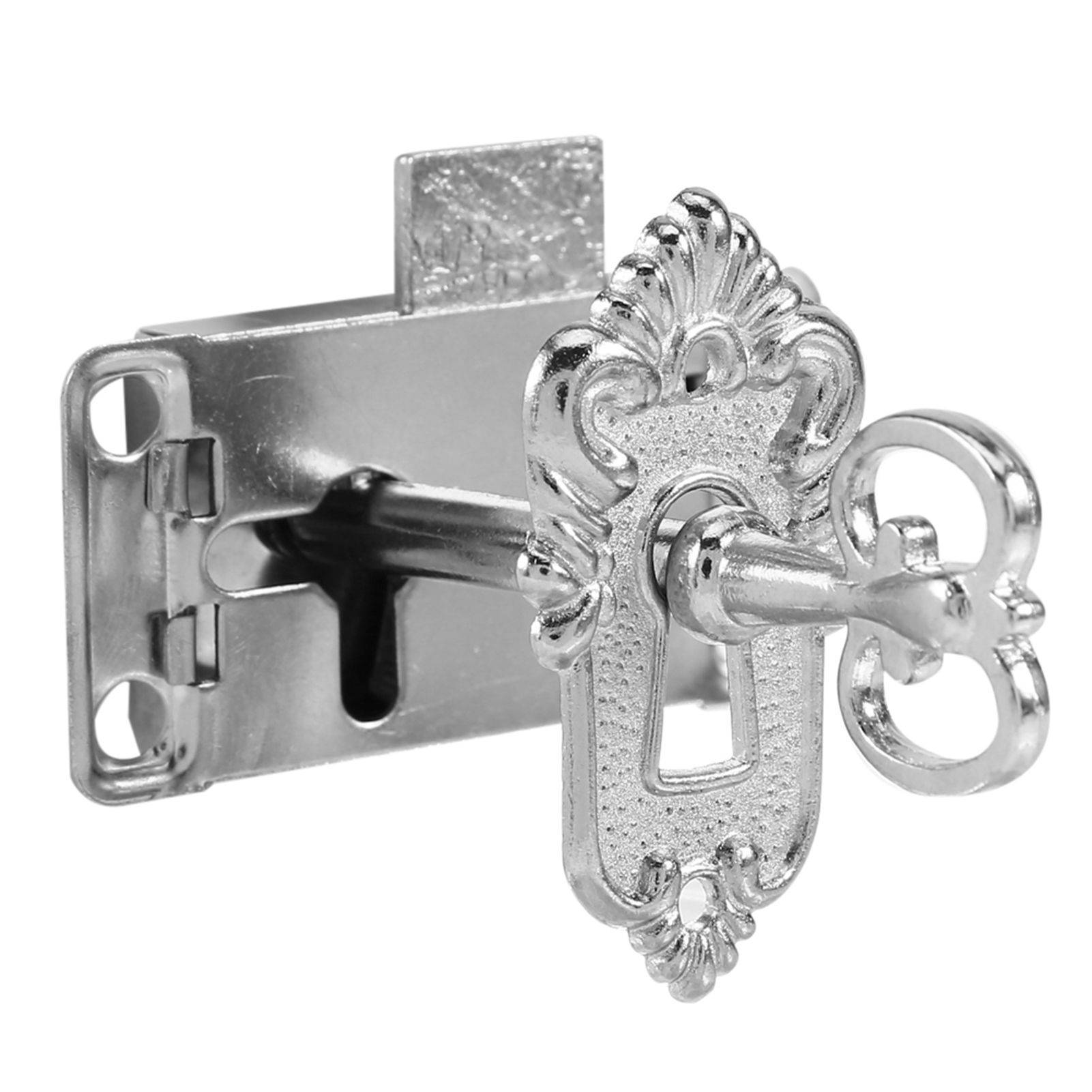Antique Classical Drawer Cabinet Wardrobe Cupboard Gate Door Lock Key JS view 8