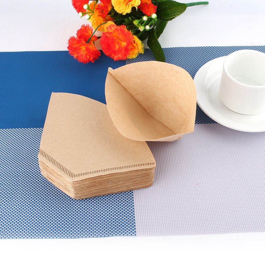 100x Unbleached Coffee Filter Papers Cones Cups Brewer Espresso Strainer Dripper view 4