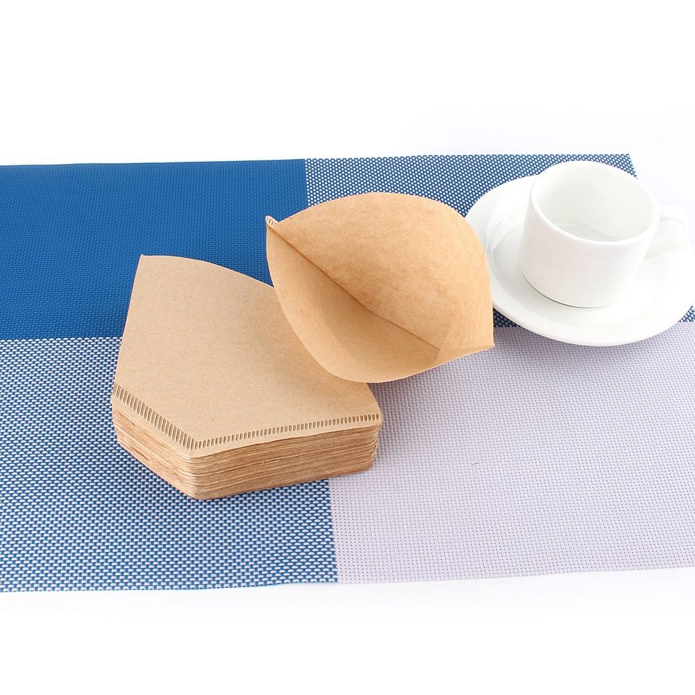 100x Unbleached Coffee Filter Papers Cones Cups Brewer Espresso Strainer Dripper view 5