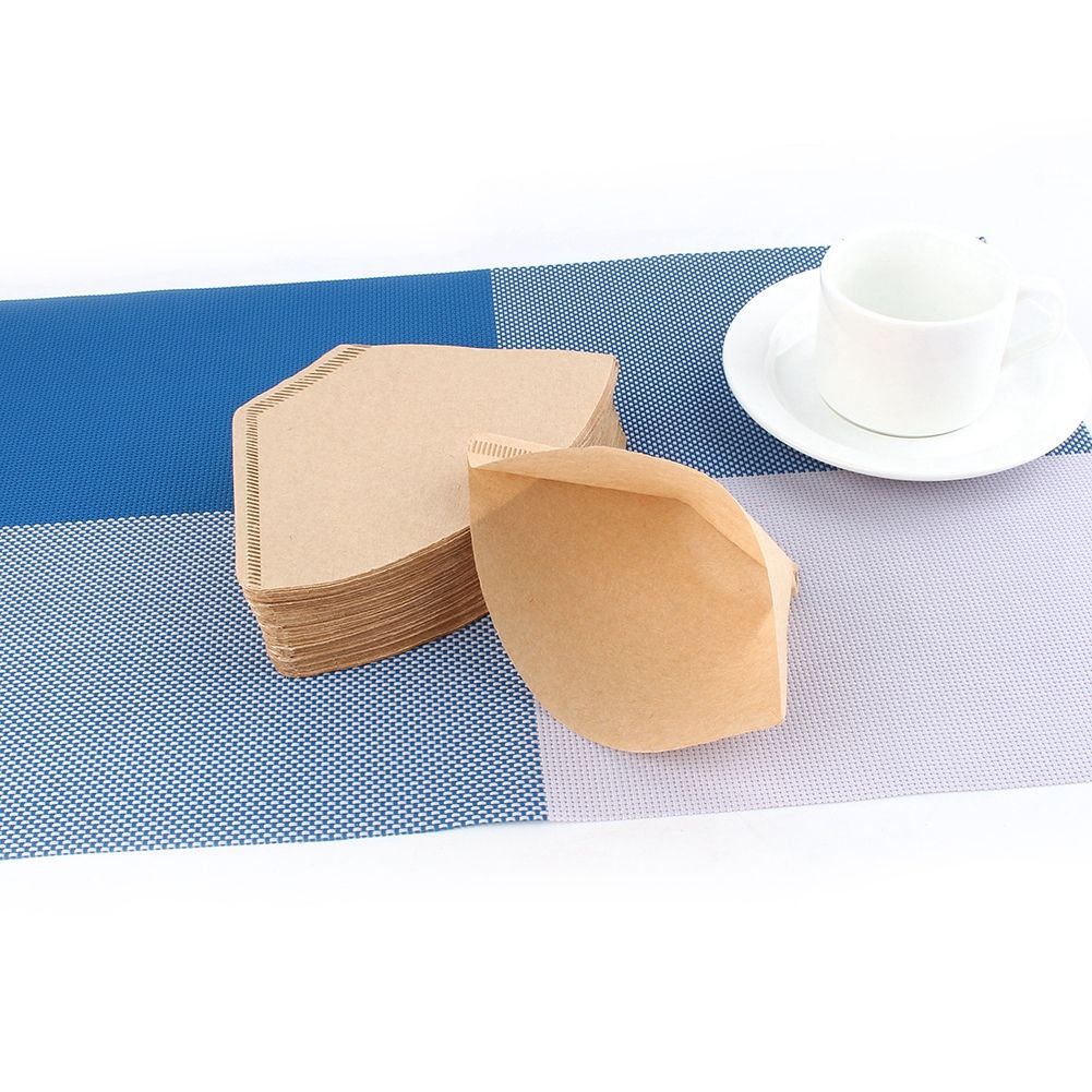 100x Unbleached Coffee Filter Papers Cones Cups Brewer Espresso Strainer Dripper view 6