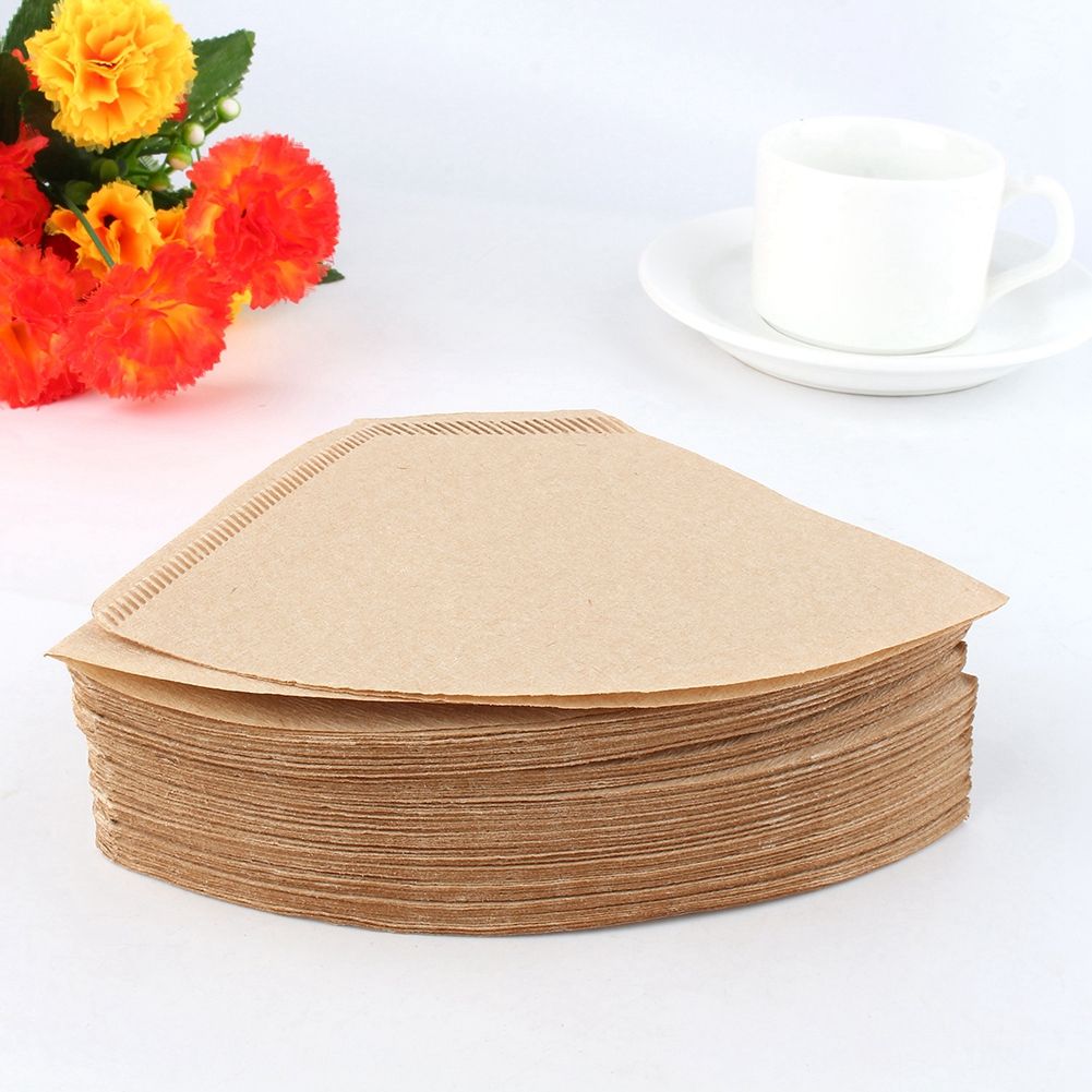 100x Unbleached Coffee Filter Papers Cones Cups Brewer Espresso Strainer Dripper view 11