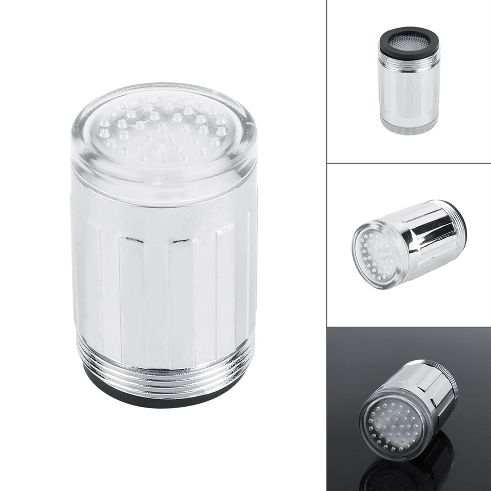 3 Color LED Light Changing Glow Temperature Sensor Shower Stream Water Faucet view 10