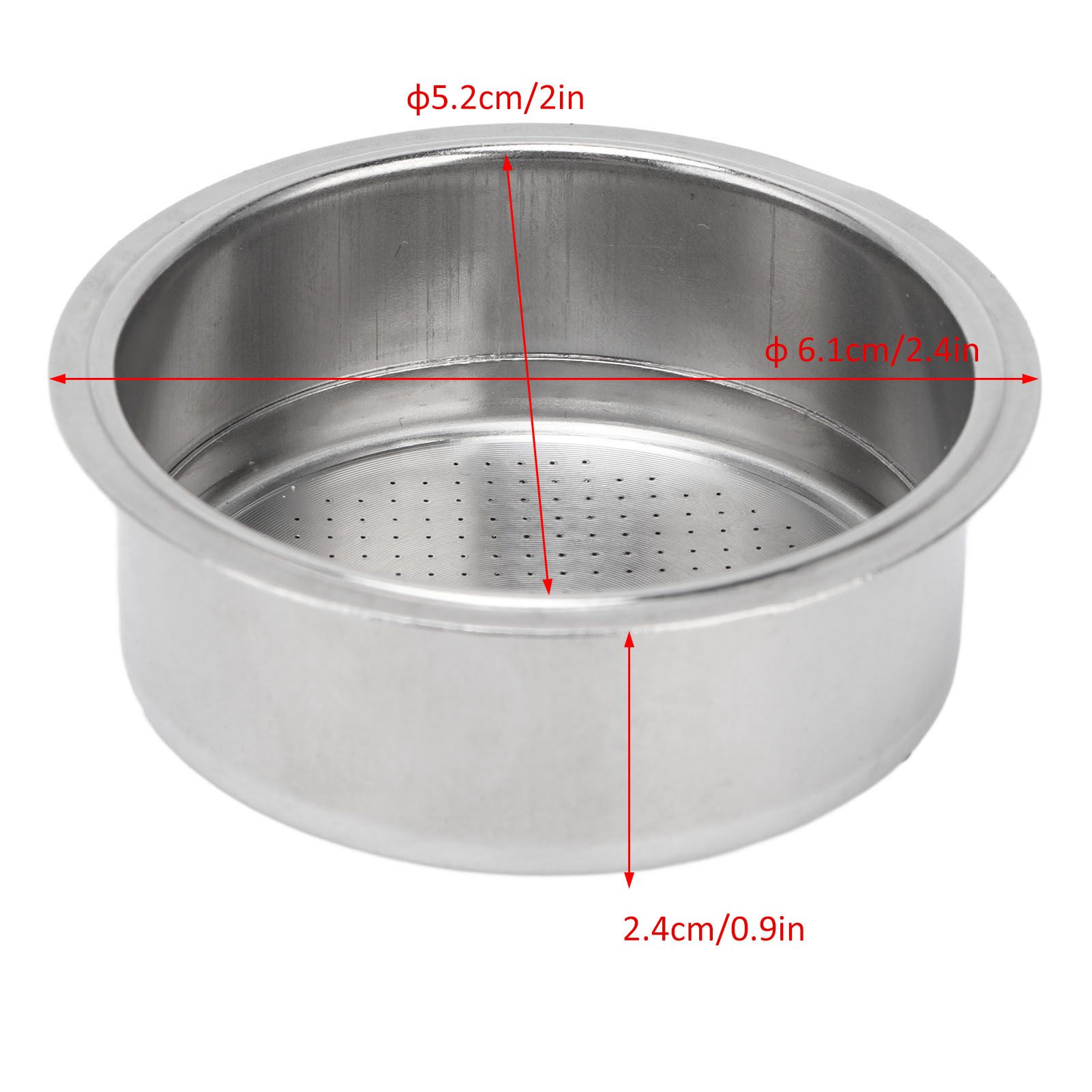 Stainless Steel Coffee 2 Cup Pressurized Filter Basket Strainer view 13