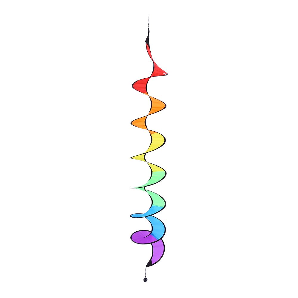 Foldable 140cm Spiral Windmill Colorful Wind Spinners Tent Garden Yard view 4