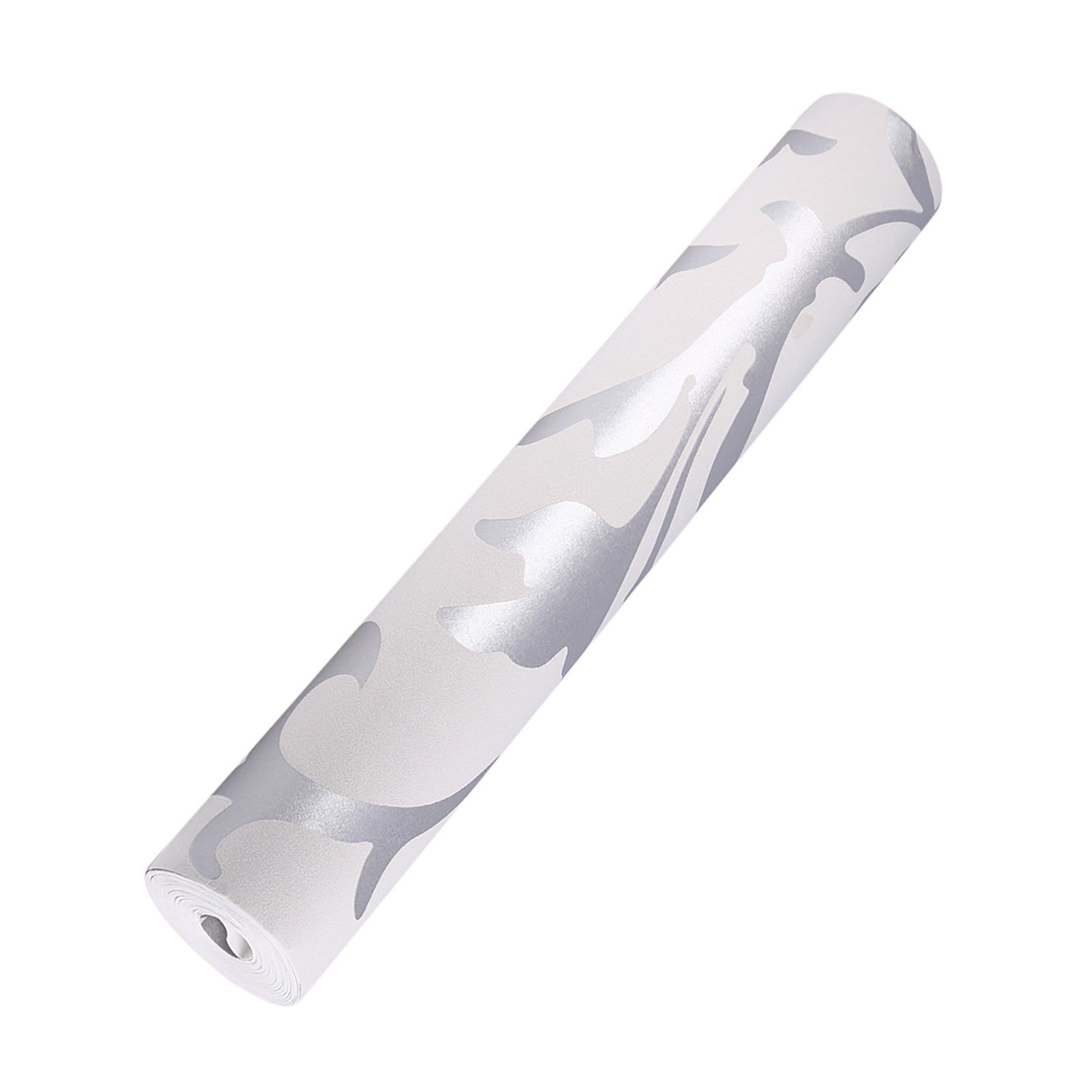 Luxury Embossed Nonwoven Bedroom 3D Vertical Wallpaper Home Decor Silver view 12