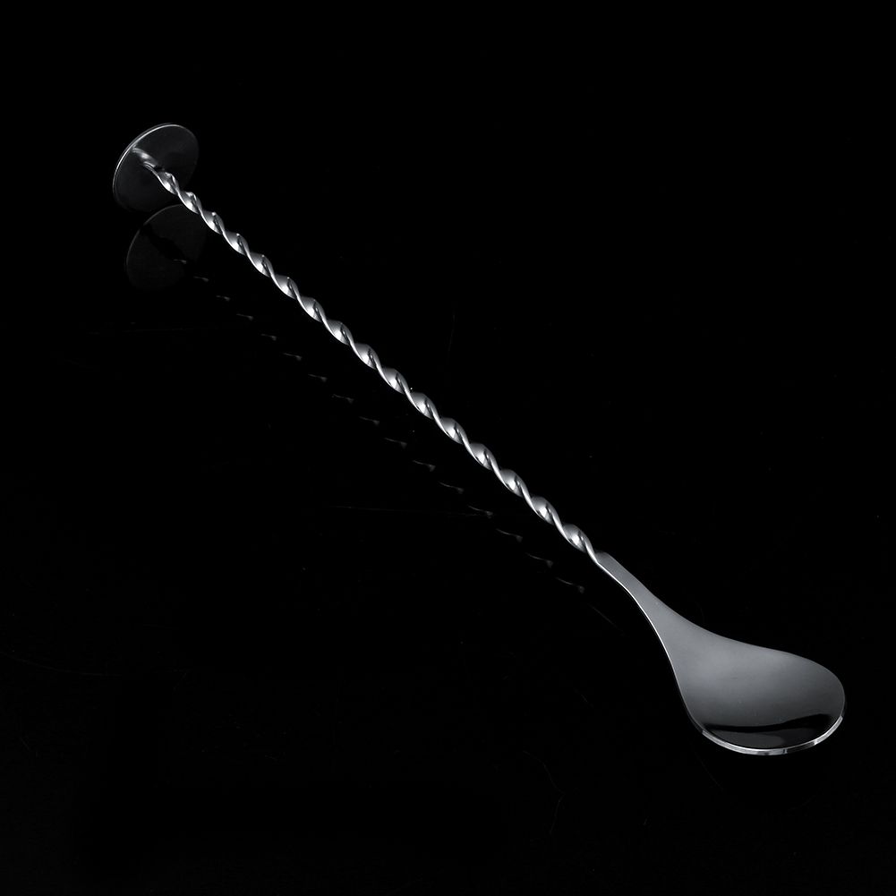 11In Stainless Steel Long Bar Spoon Steel Bartending Mixed Tall Drink Stir view 2