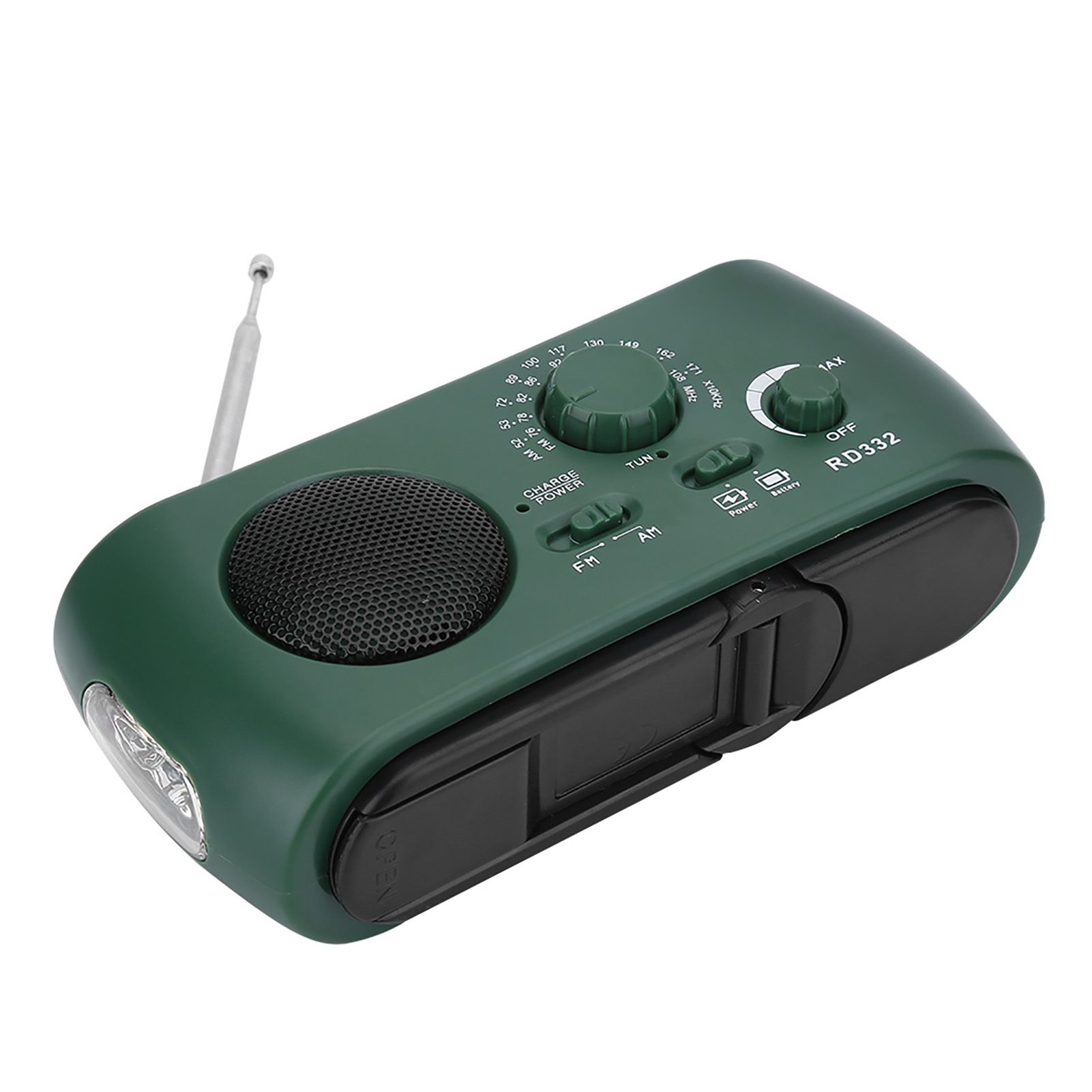Solar Hand Crank AM/FM Radio with LED Flashlight Emergency Phone Charger view 4