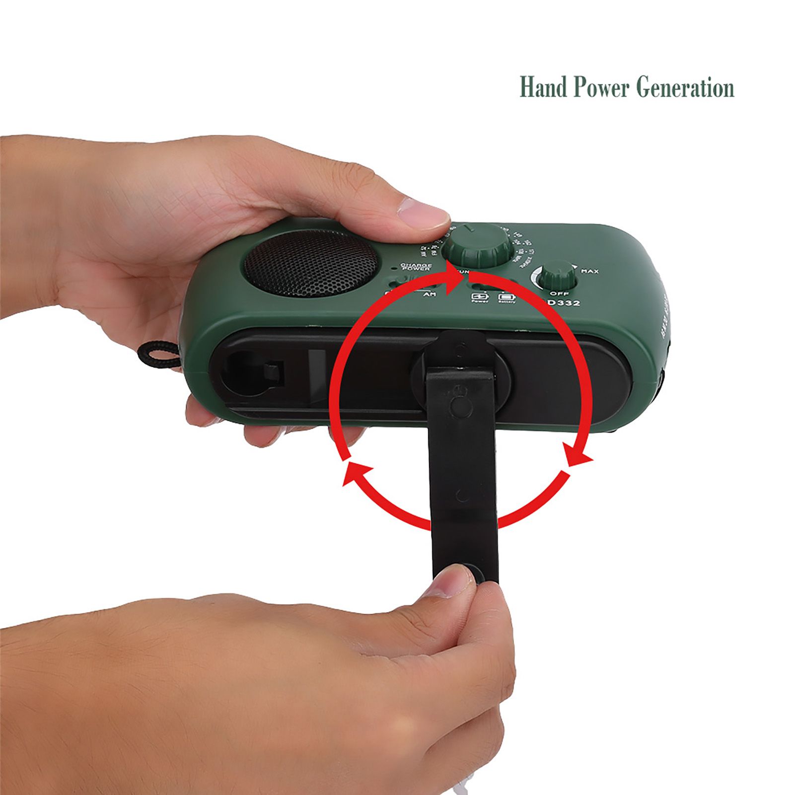 Solar Hand Crank AM/FM Radio with LED Flashlight Emergency Phone Charger view 9
