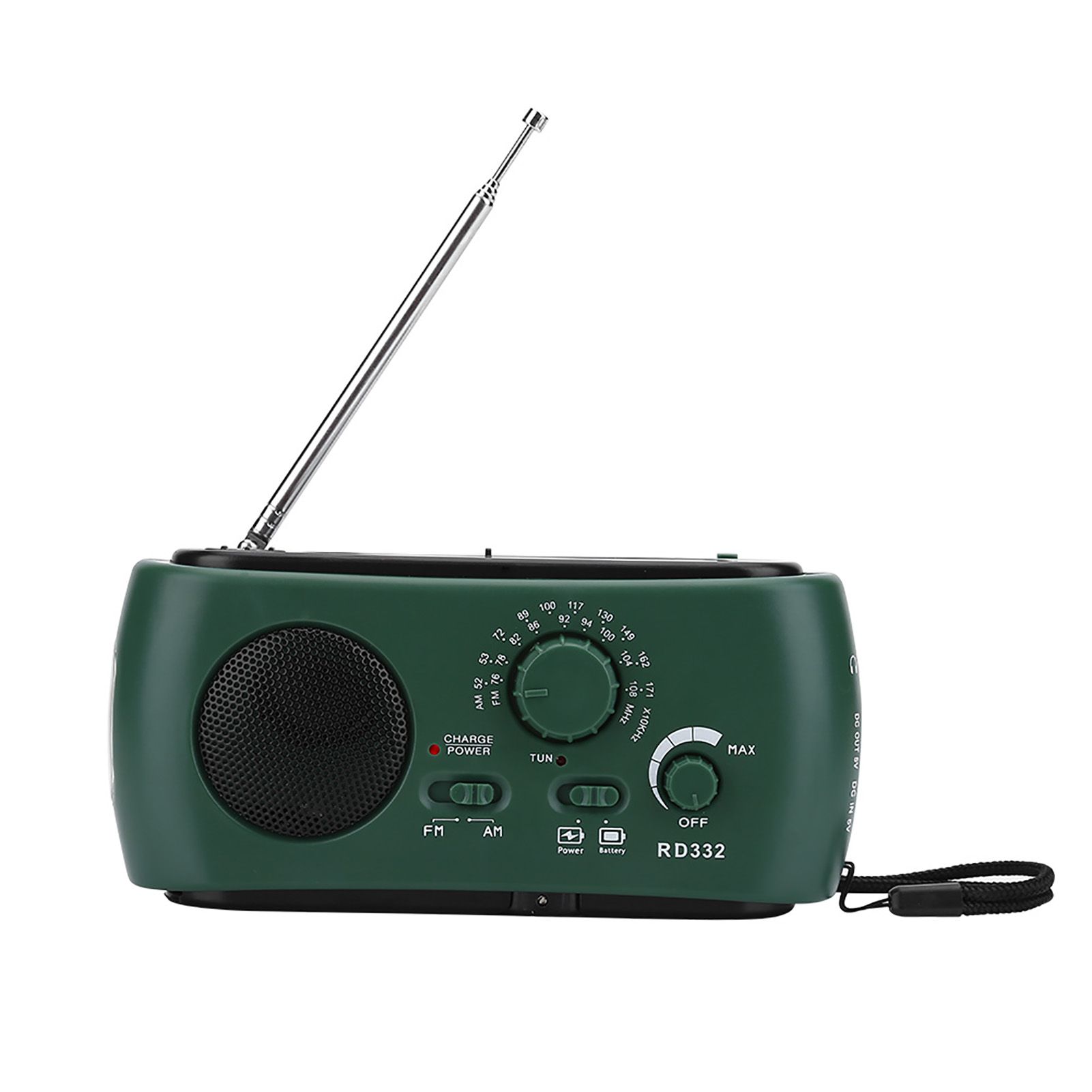 Solar Hand Crank AM/FM Radio with LED Flashlight Emergency Phone Charger view 13
