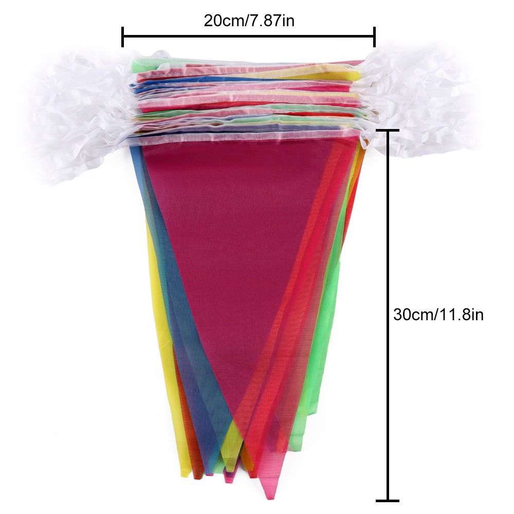 150pcs Colorful Pennant Banner Flags Multicolor Bunting String Triangle Flags view 3