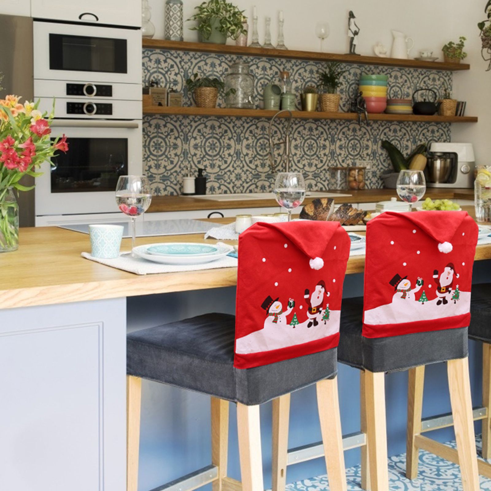 Non Woven Chair Set Cartoon Snowman Stool Set view 3