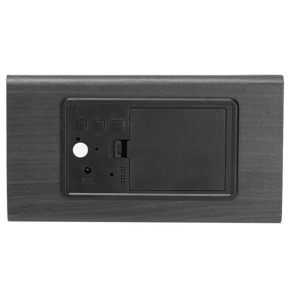 Wooden Alarm Clock, Wood LED Digital Desk Clock With Time Temperature view 14