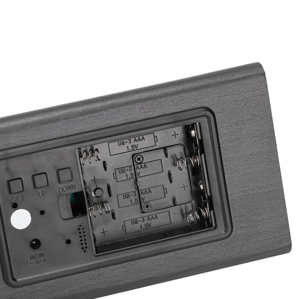 Wooden Alarm Clock, Wood LED Digital Desk Clock With Time Temperature view 15