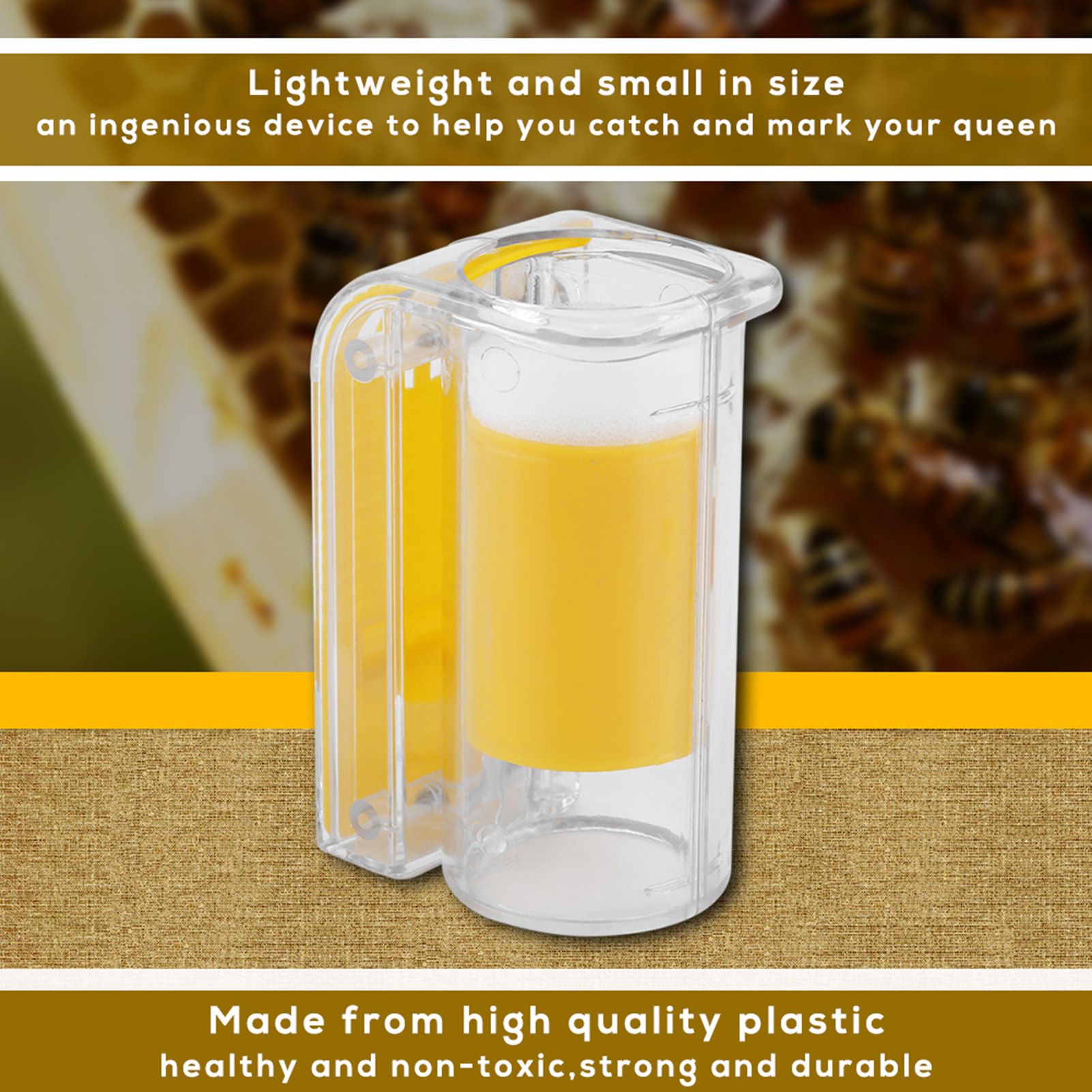 Bee Queen Marking Catcher Plastic One Handed Marker Bottle Plunger Plush view 2