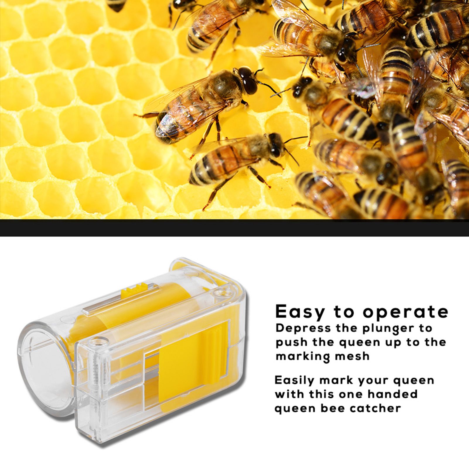 Bee Queen Marking Catcher Plastic One Handed Marker Bottle Plunger Plush view 4