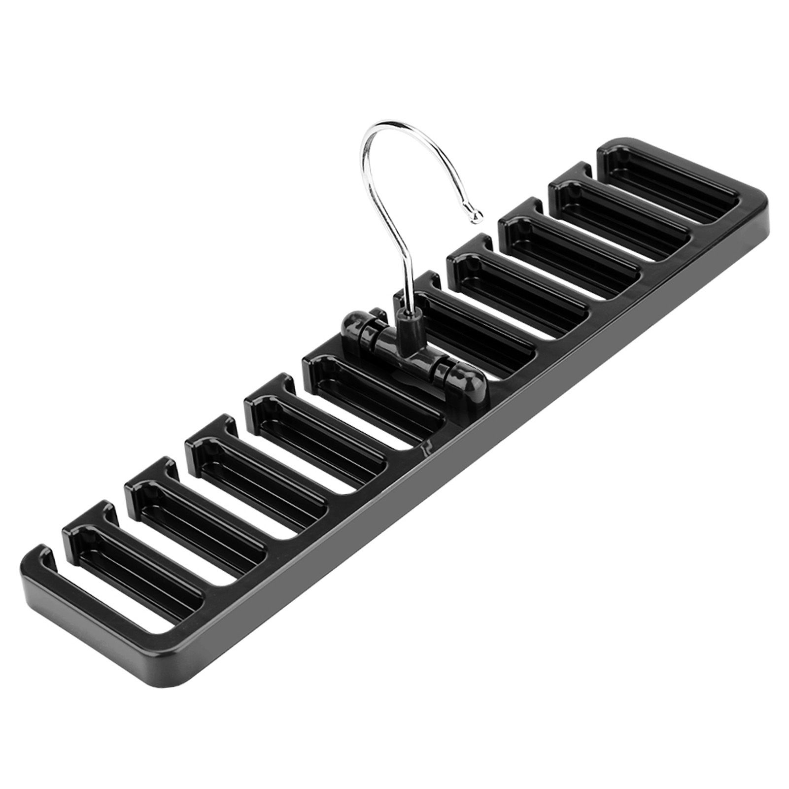 10 Slot Tie Belt Scarf Rack Organizer Sturdy Plastic Closet Wardrobe Space view 3
