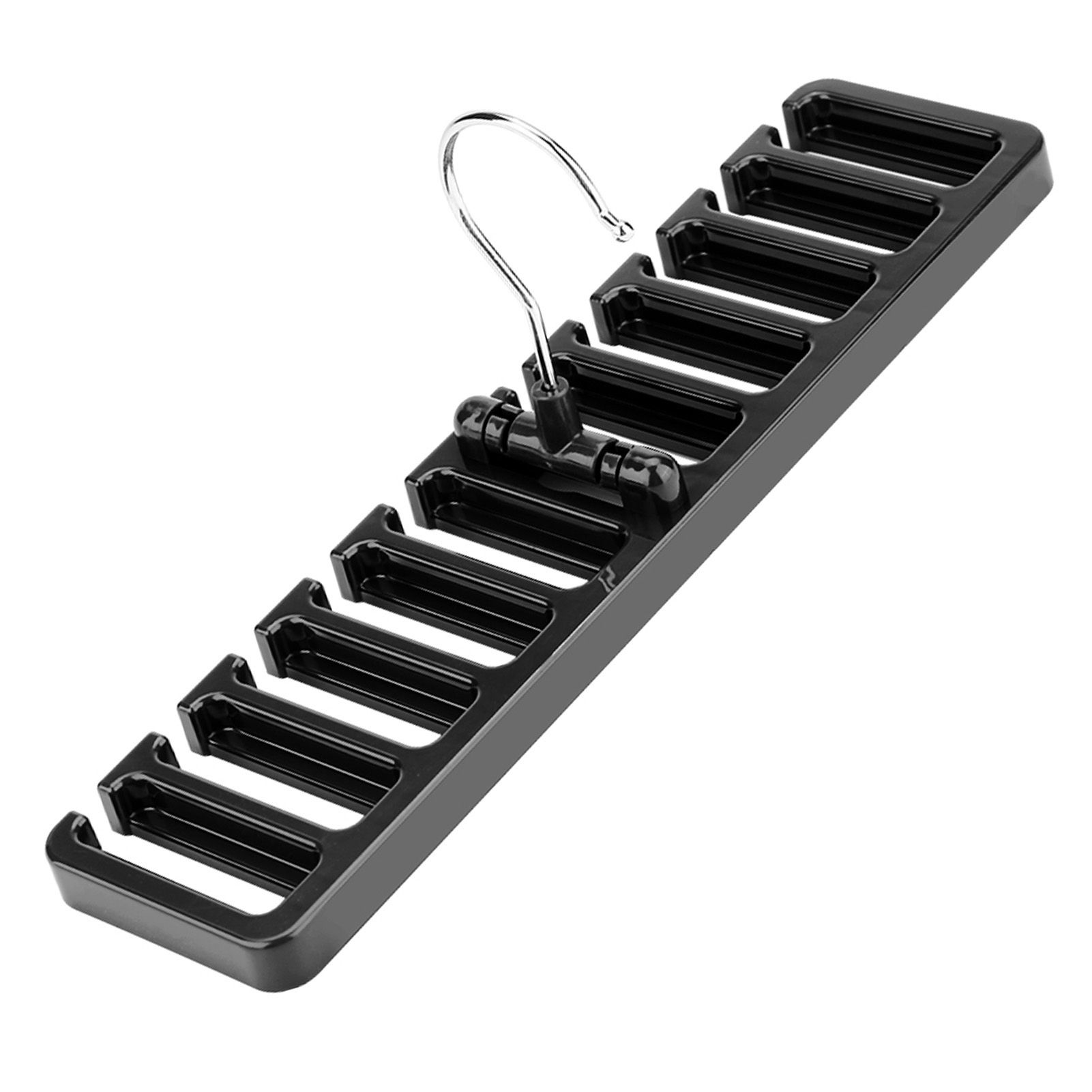 10 Slot Tie Belt Scarf Rack Organizer Sturdy Plastic Closet Wardrobe Space view 4