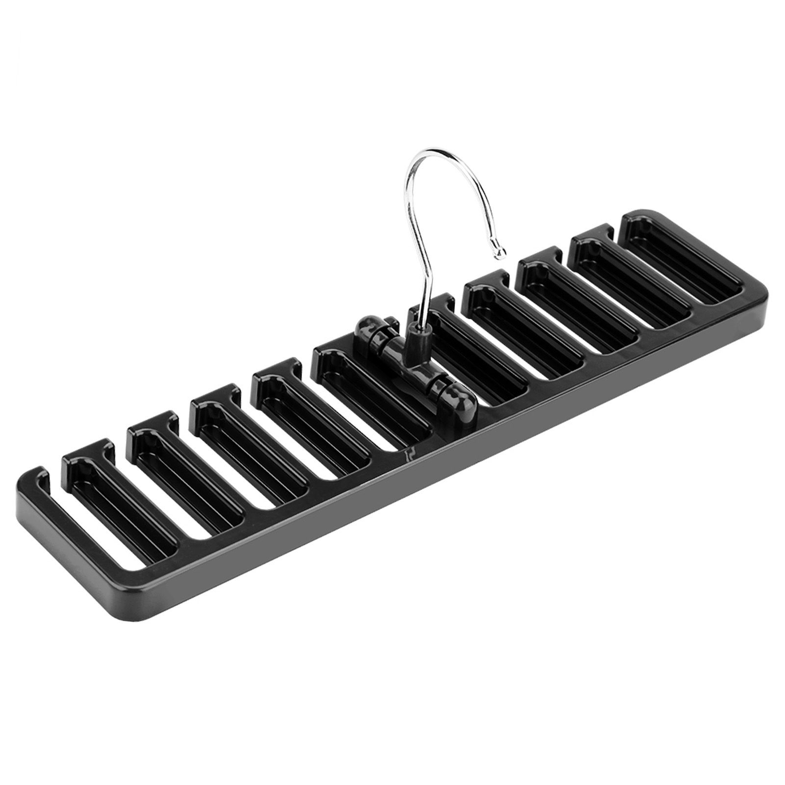 10 Slot Tie Belt Scarf Rack Organizer Sturdy Plastic Closet Wardrobe Space view 5