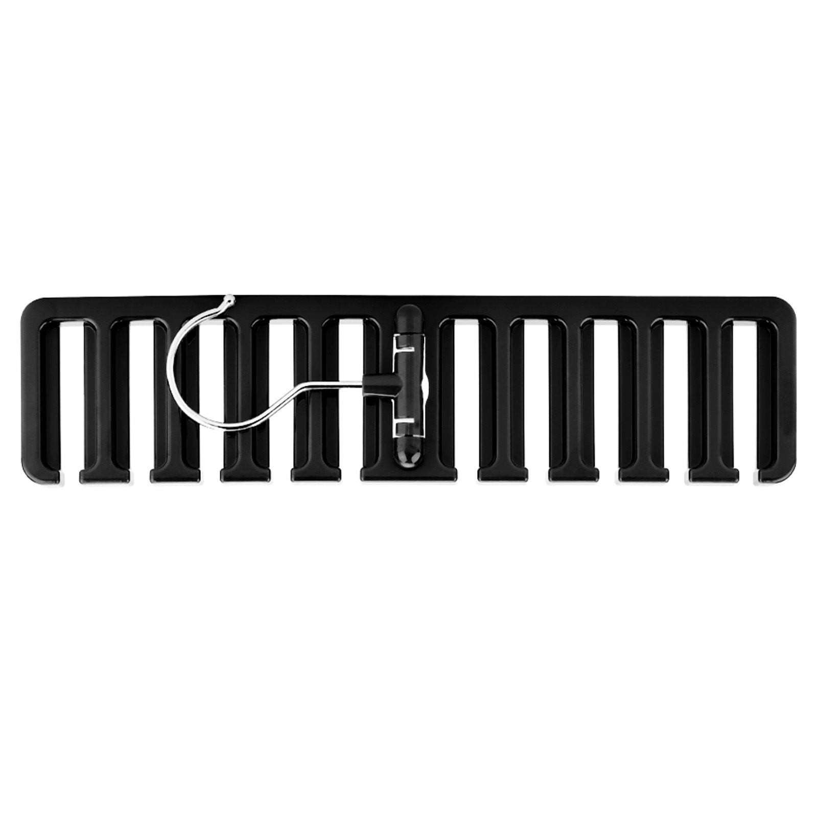 10 Slot Tie Belt Scarf Rack Organizer Sturdy Plastic Closet Wardrobe Space view 6