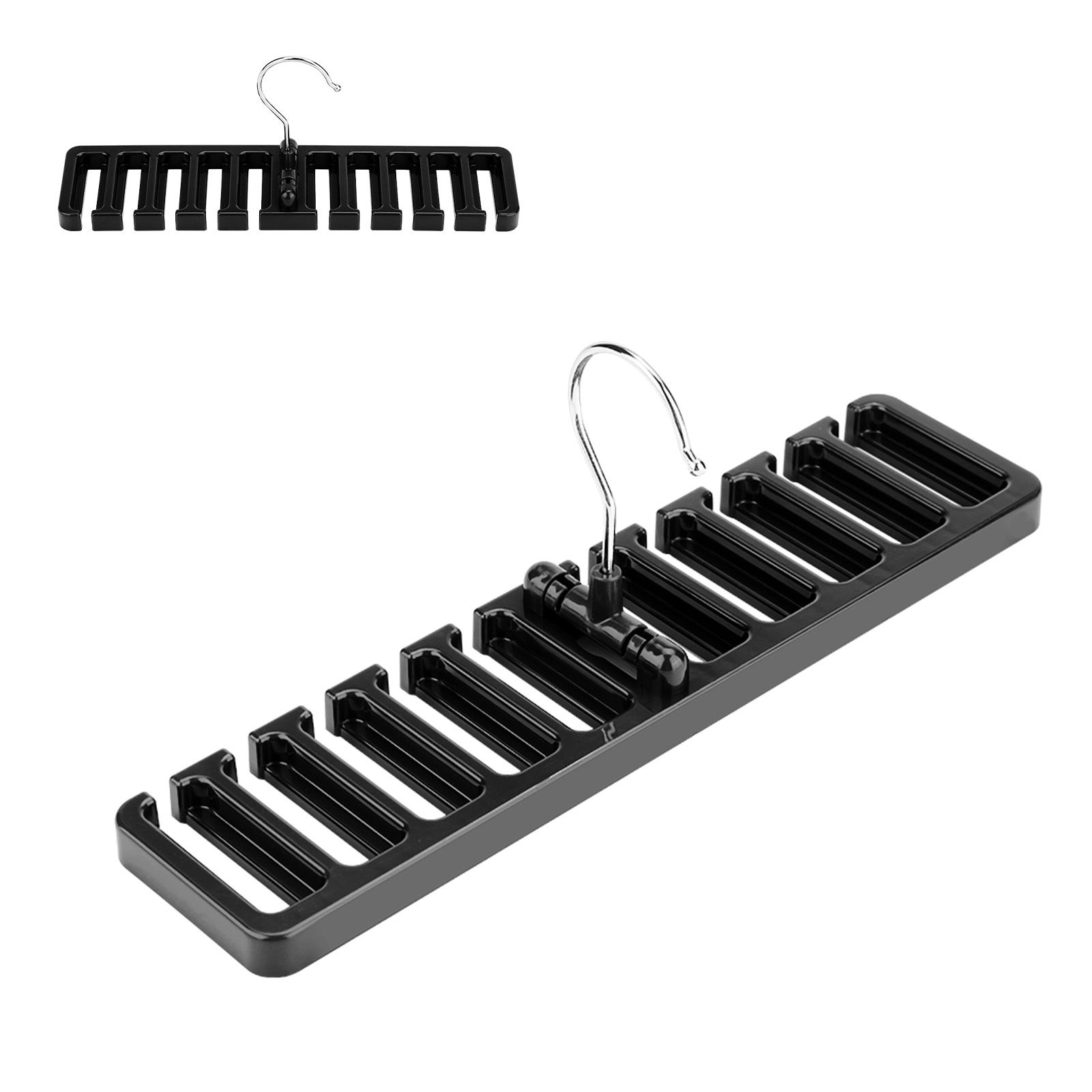 10 Slot Tie Belt Scarf Rack Organizer Sturdy Plastic Closet Wardrobe Space view 10