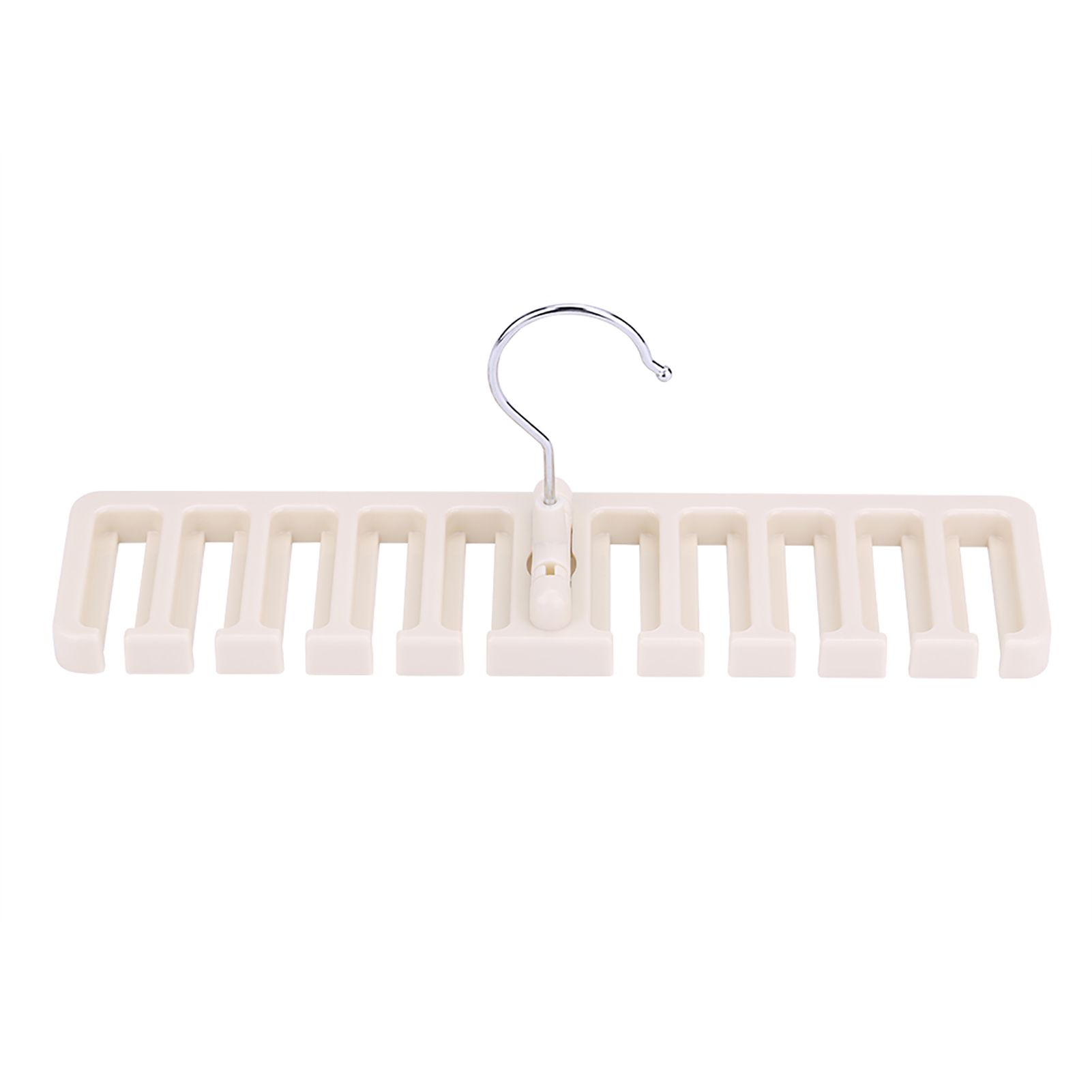10 Slot Tie Belt Scarf Rack Organizer Sturdy Plastic Closet Wardrobe Space view 5