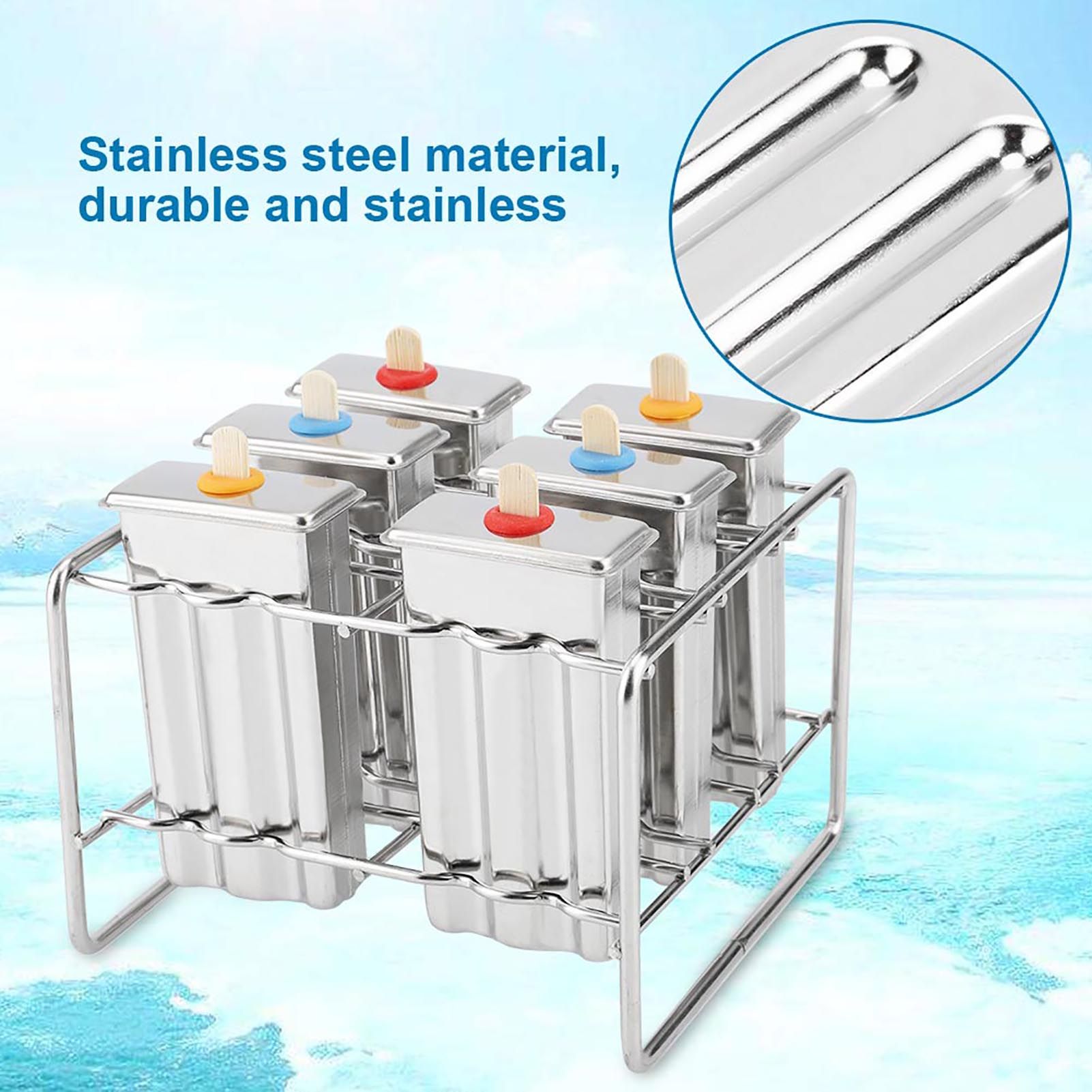 Stainless Steel Molds Ice Cream Industrial Home Kitchen DIY Ice Pop Mould view 3