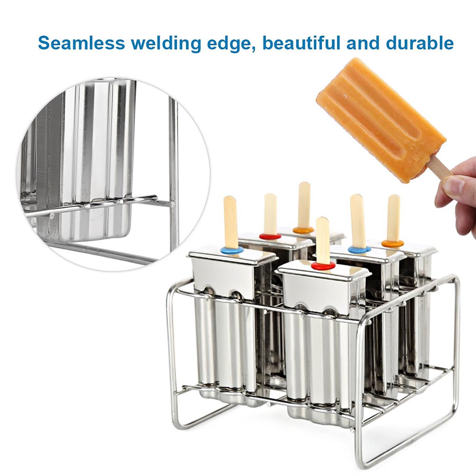 Stainless Steel Molds Ice Cream Industrial Home Kitchen DIY Ice Pop Mould view 5