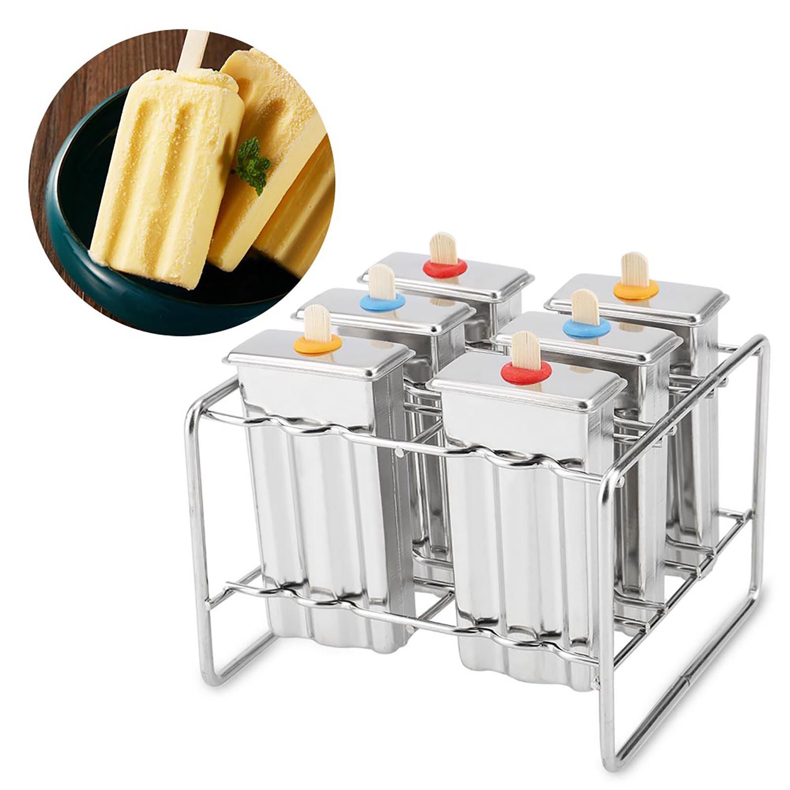 Stainless Steel Molds Ice Cream Industrial Home Kitchen DIY Ice Pop Mould view 6