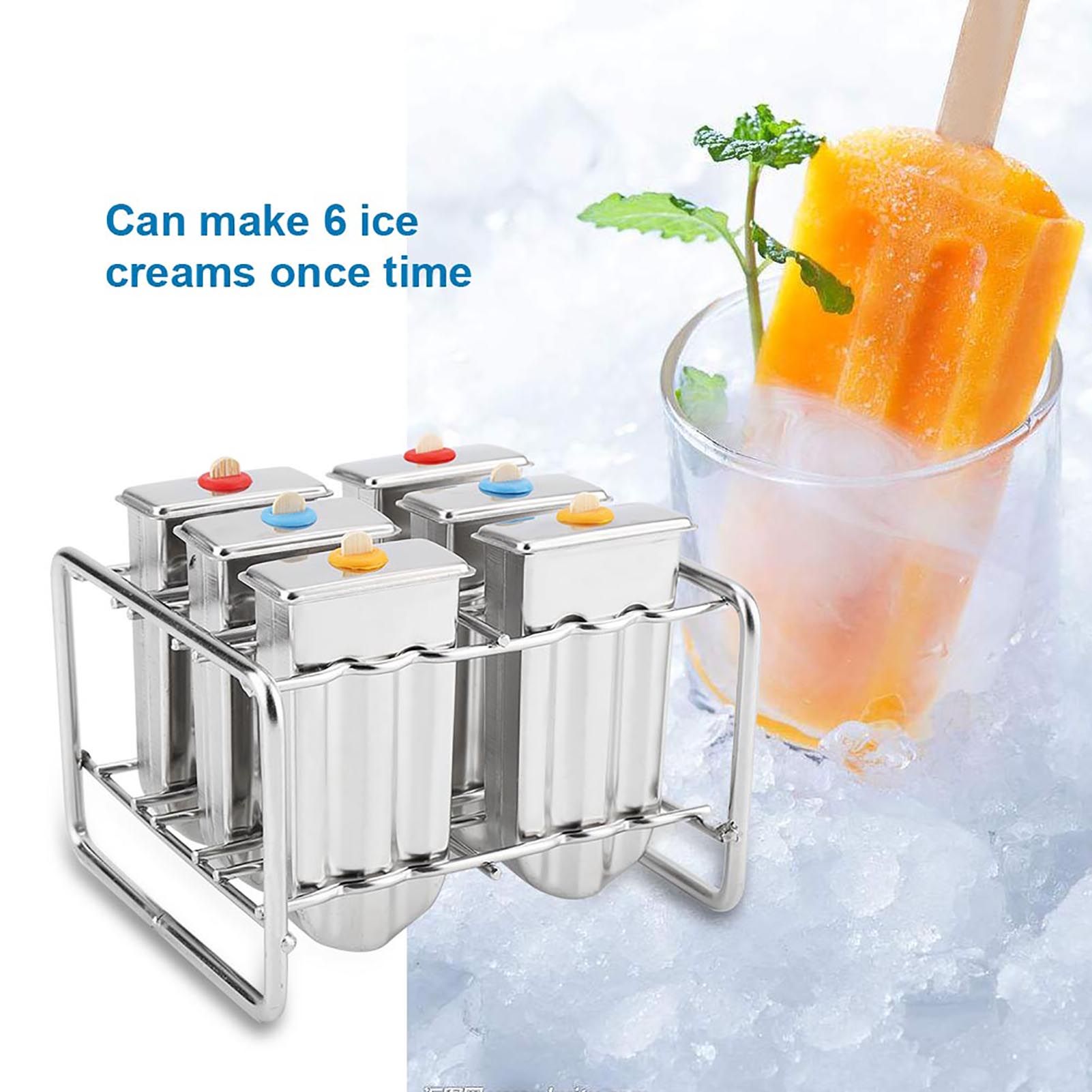Stainless Steel Molds Ice Cream Industrial Home Kitchen DIY Ice Pop Mould view 3