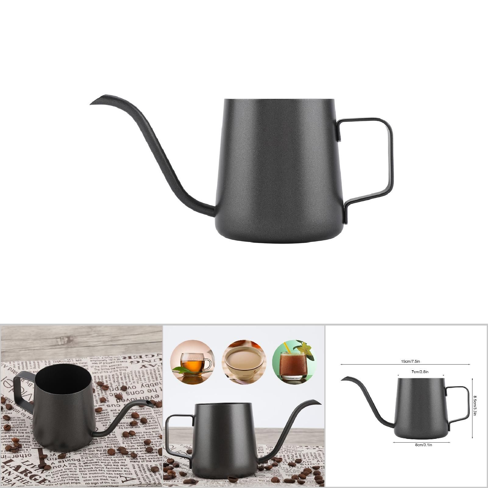 350 ml Stainless Steel Gooseneck Pour Over Drip Coffee Maker Tea Coffee Cup view 8