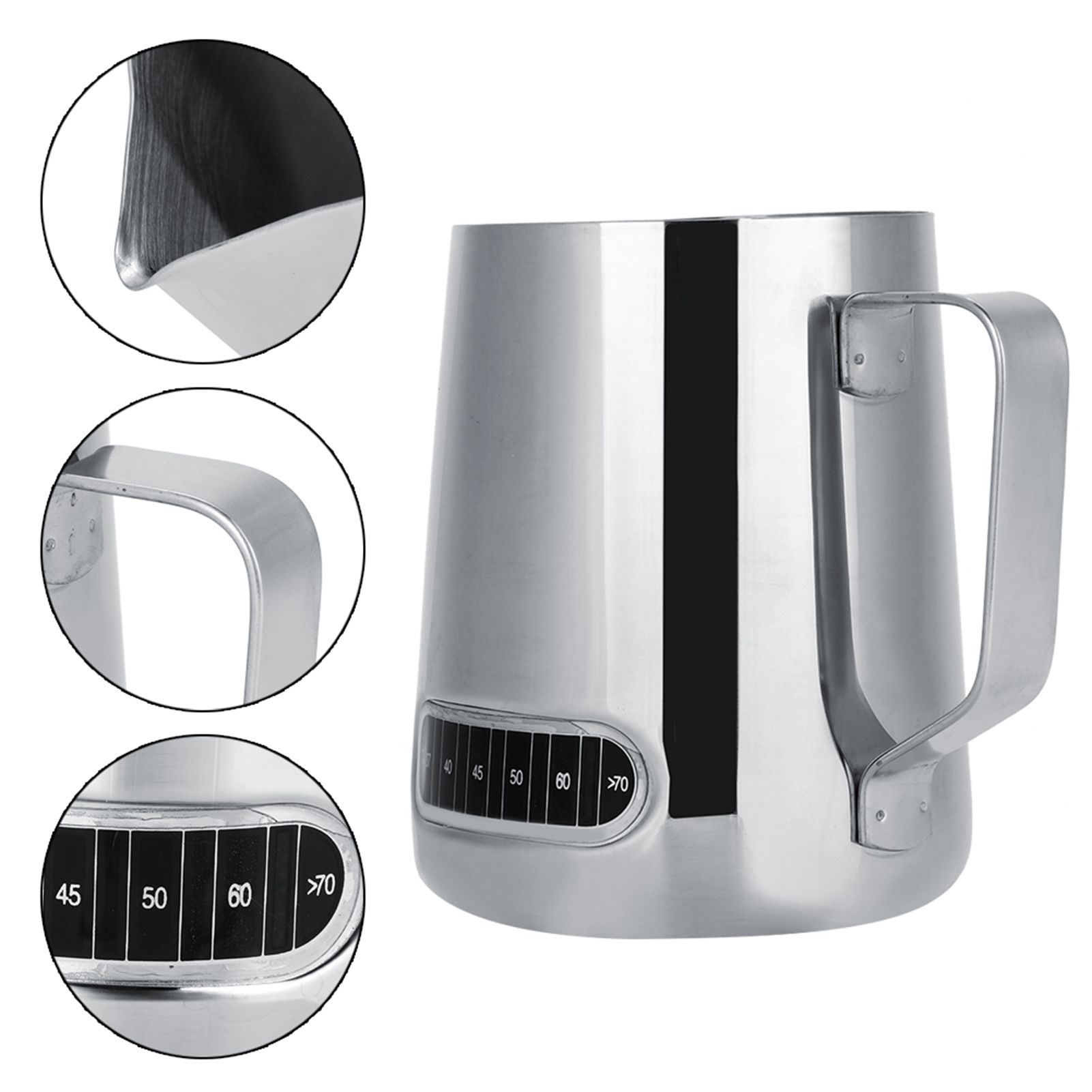600ml Stainless Steel Milk Frothing Pitcher Espresso Coffee Cup Mugs with view 6