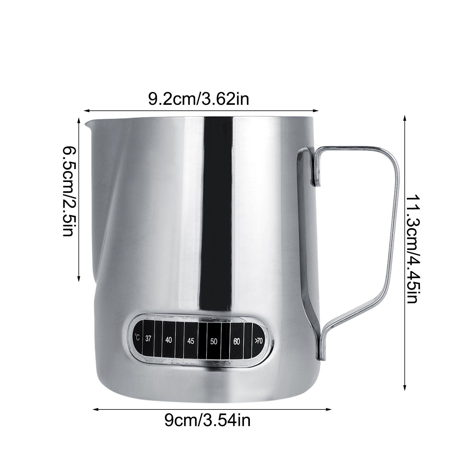 600ml Stainless Steel Milk Frothing Pitcher Espresso Coffee Cup Mugs with view 8