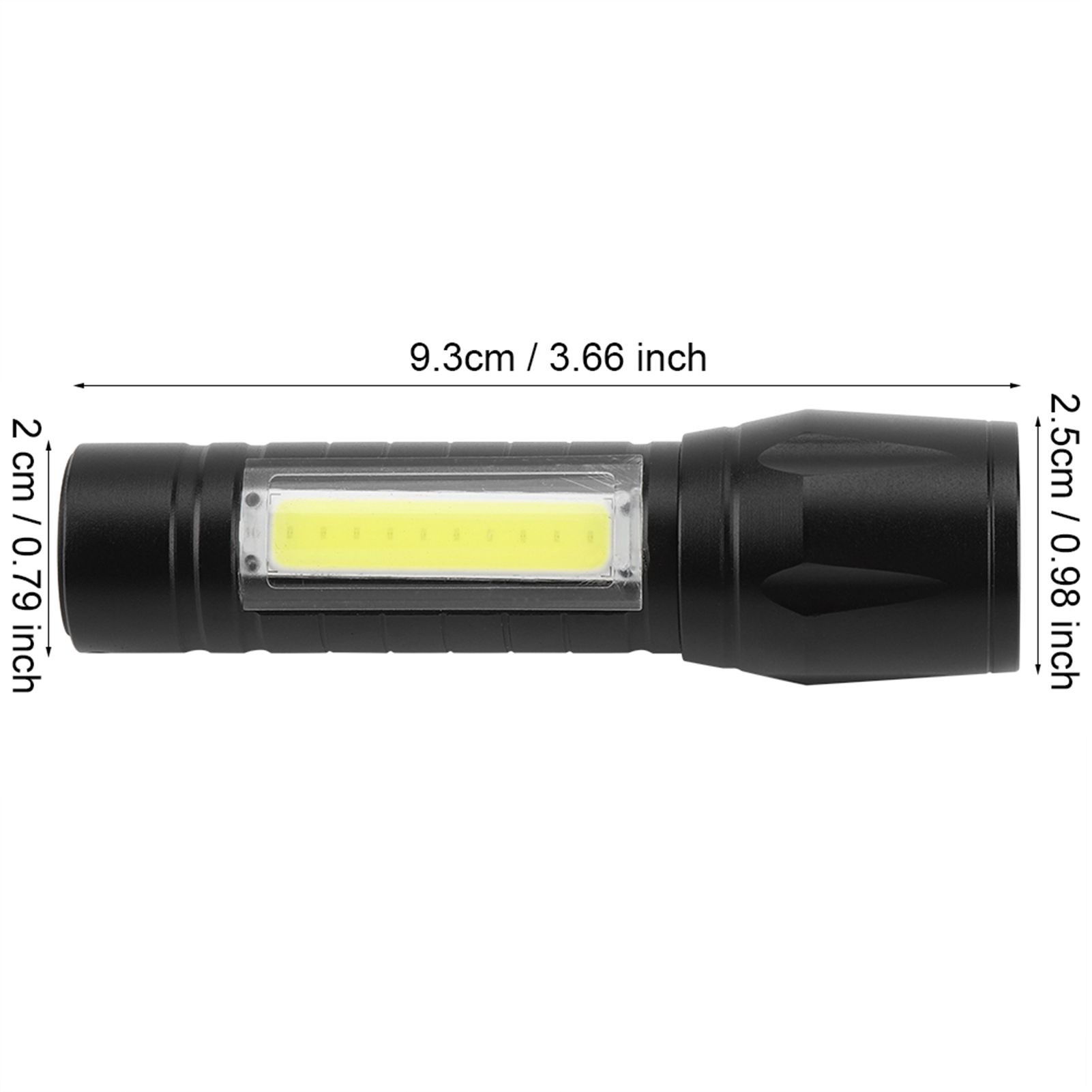 Portable XPE + COB Waterproof Telescopic Zoom 3 Modes LED Torch Outdoor view 6