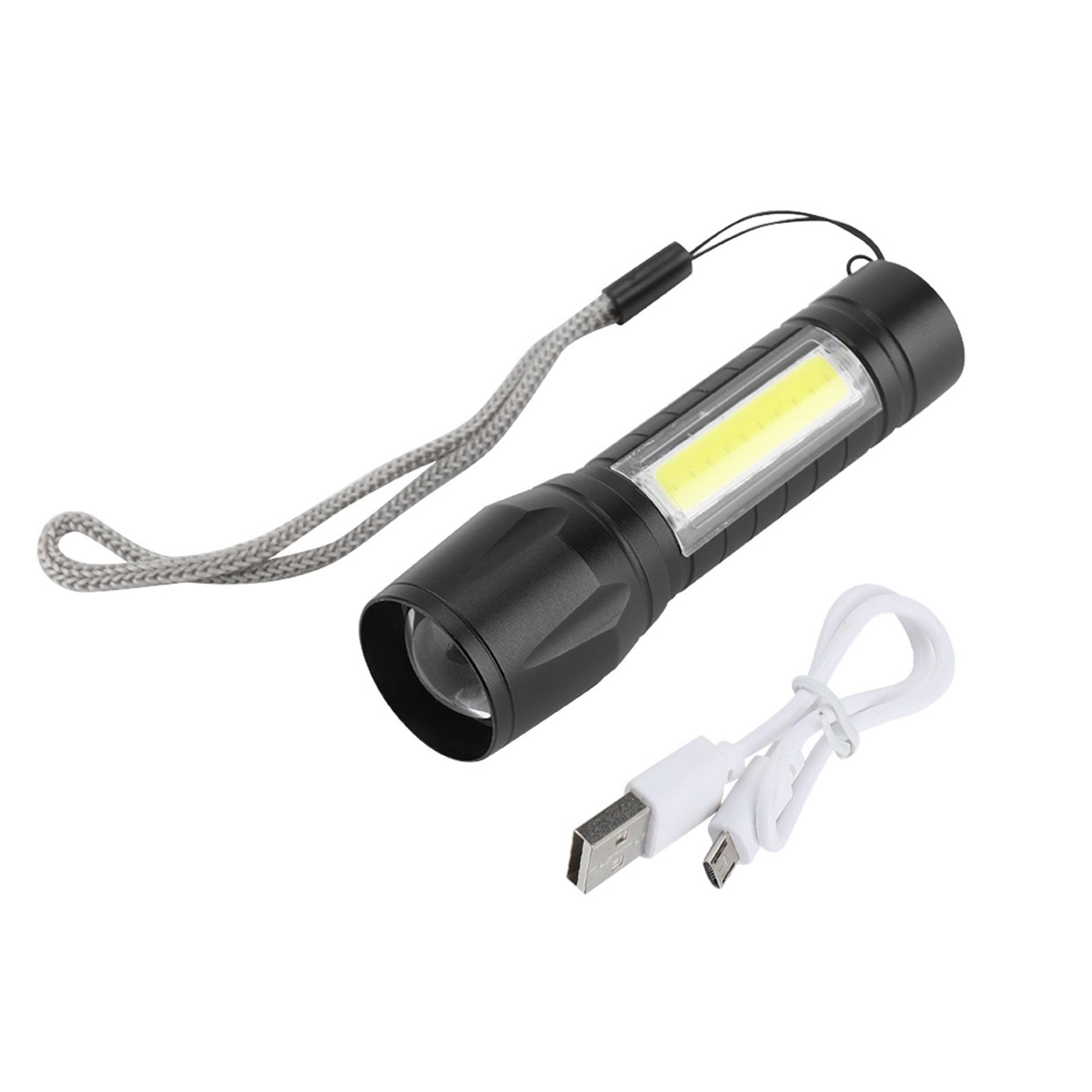 Portable XPE + COB Waterproof Telescopic Zoom 3 Modes LED Torch Outdoor view 8