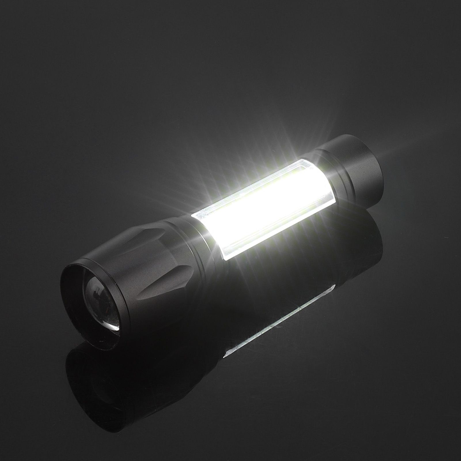 Portable XPE + COB Waterproof Telescopic Zoom 3 Modes LED Torch Outdoor view 15