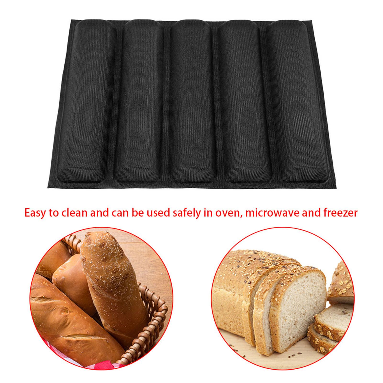 Silicone Oblong Shape Bread Molds Baguette Pan French Bakeware Tray view 3