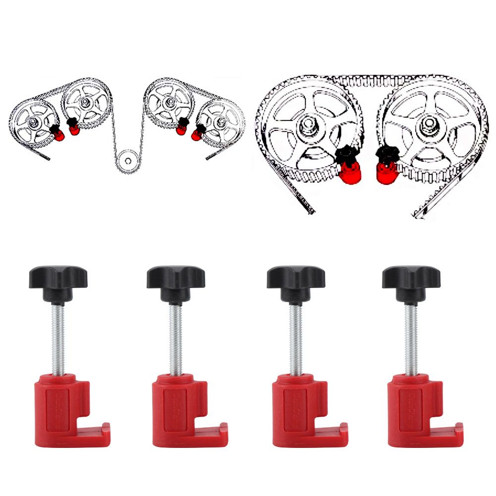 Universal Dual Cam Clamp Camshaft Sprocket Gear Locking Engine Timing Tool Kit view 3