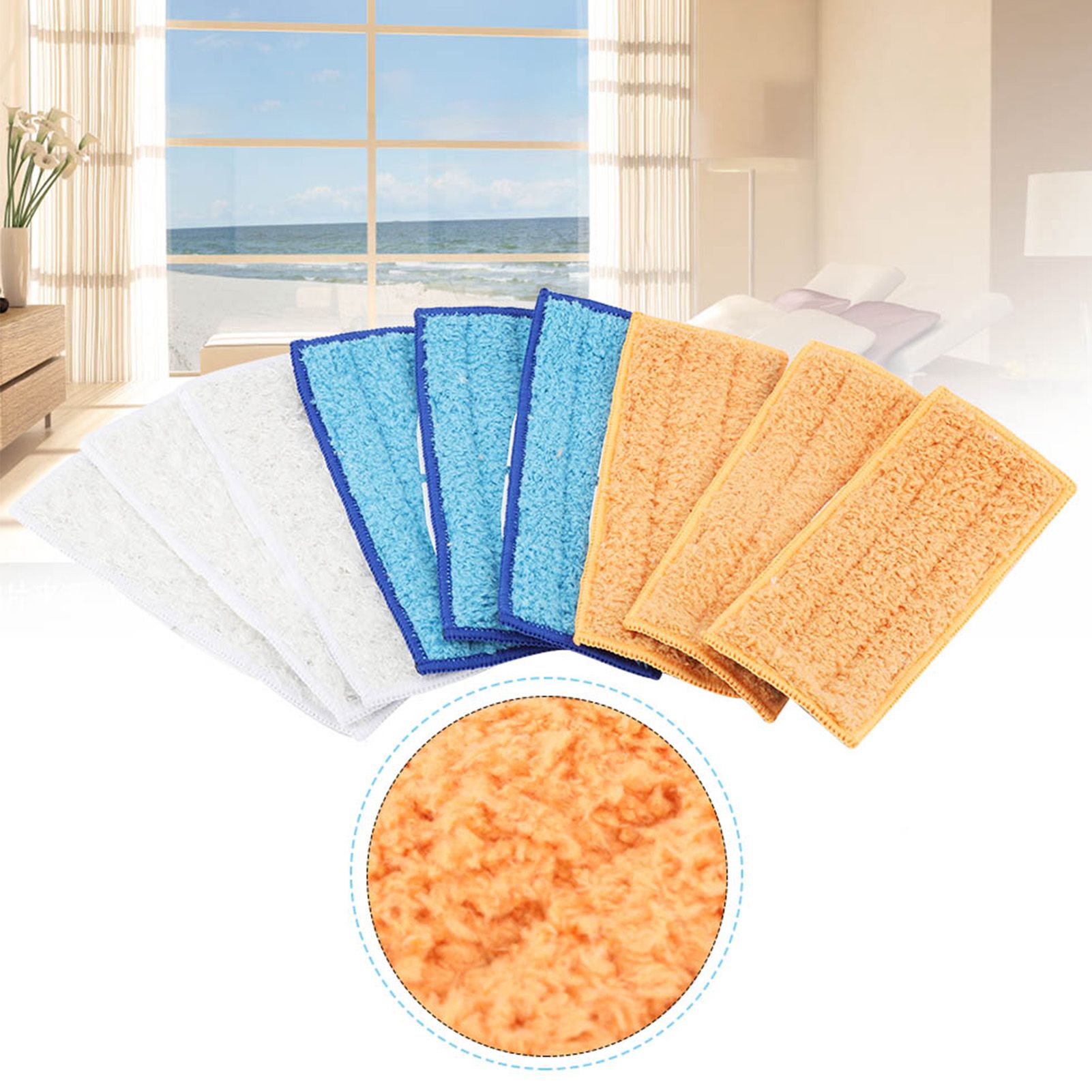 9 PCS Replacement Microfiber Mop Washable Mop head Mop Pads Fit Flat Spray view 12