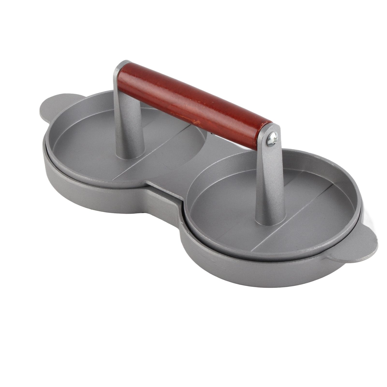 Aluminum Alloy NOn Stick Double Burger Press Mold Hamburger Meat Beef Kitchen view 7