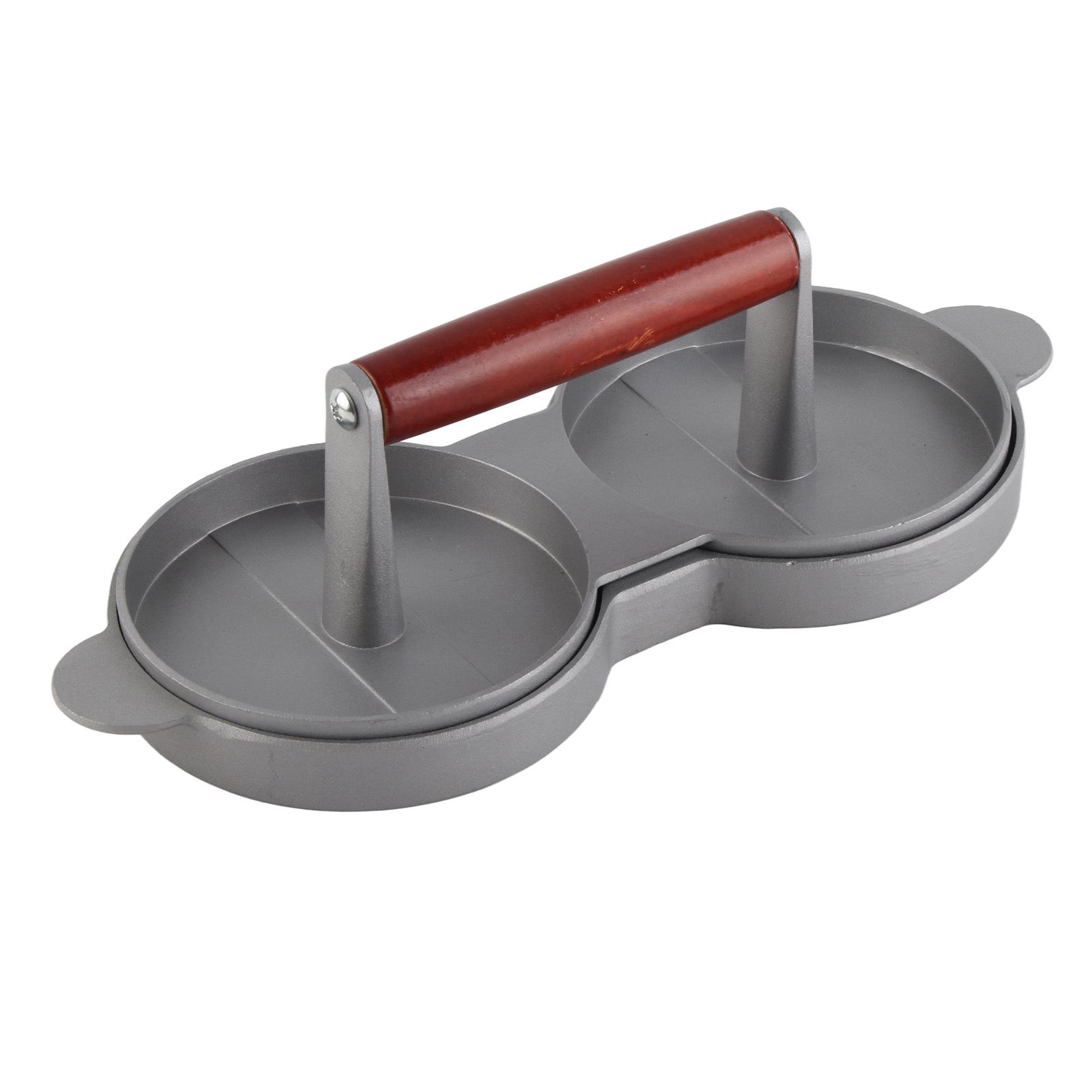 Aluminum Alloy NOn Stick Double Burger Press Mold Hamburger Meat Beef Kitchen view 11