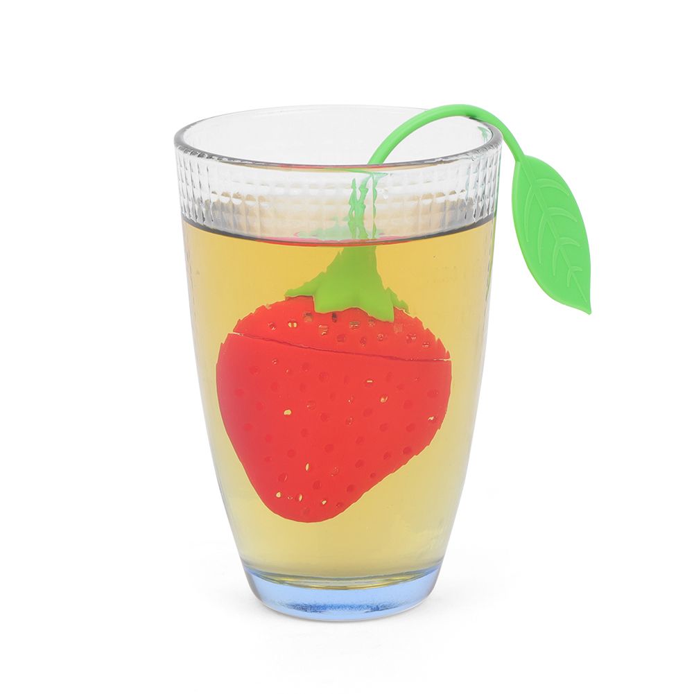 Cute Silicone Tea Infuser Food Grade Strawberry Shape Design Tea Filter Funny view 2