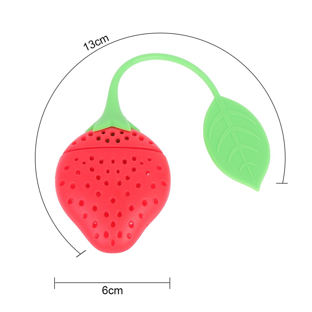 Cute Silicone Tea Infuser Food Grade Strawberry Shape Design Tea Filter Funny view 3