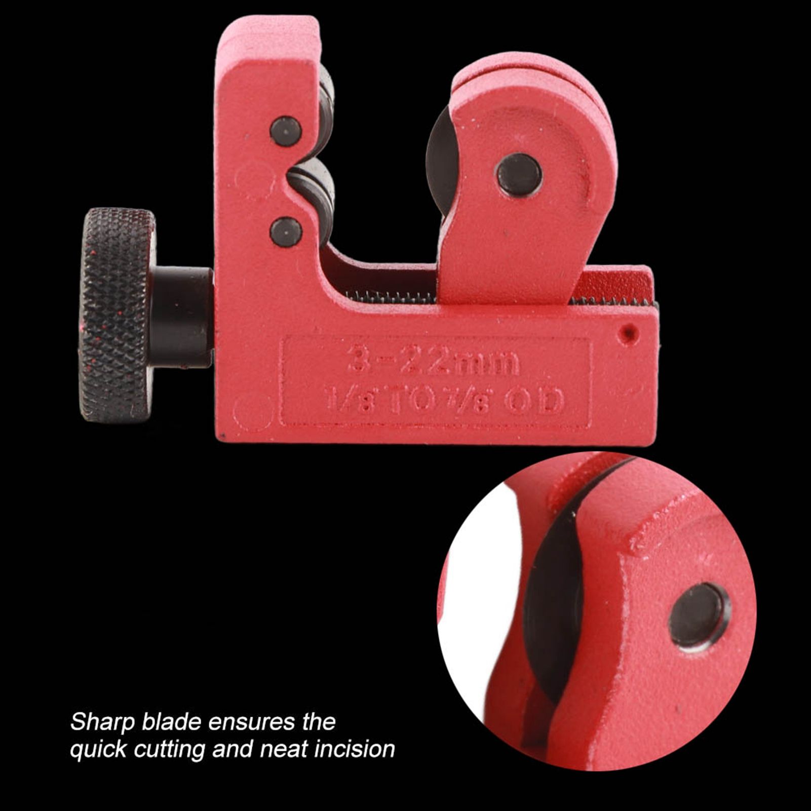Mini Adjustable Tube Hose Tubing Cutter Cutting Tool for 3~22mm Copper view 3