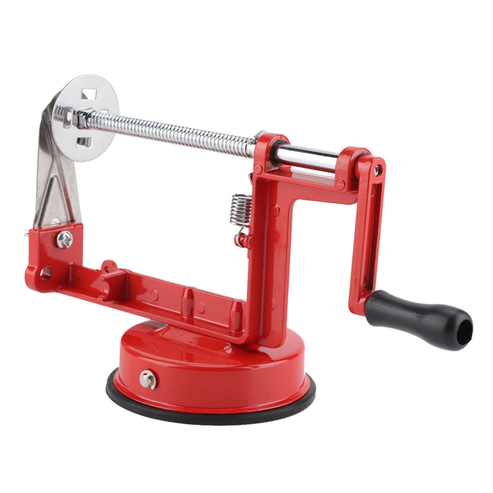 Stainless Steel Hand Crank Manual Spiral Potato Chips Twister Cutter Suction view 7